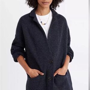 Madewell‎ Womens Blazer Sweater Jacket 100% Merino Wool Size Small Outdoor Wear